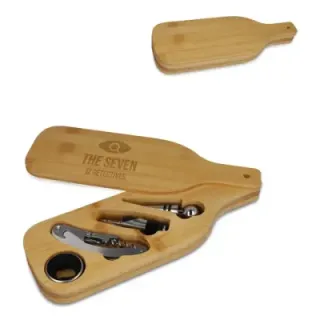 Wine set in bamboo box - LT94569 (gadzety reklamowe)